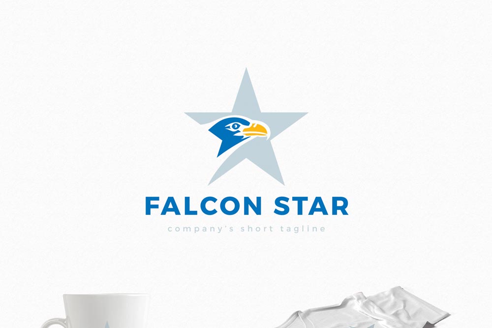 Falcon Star Logo Template