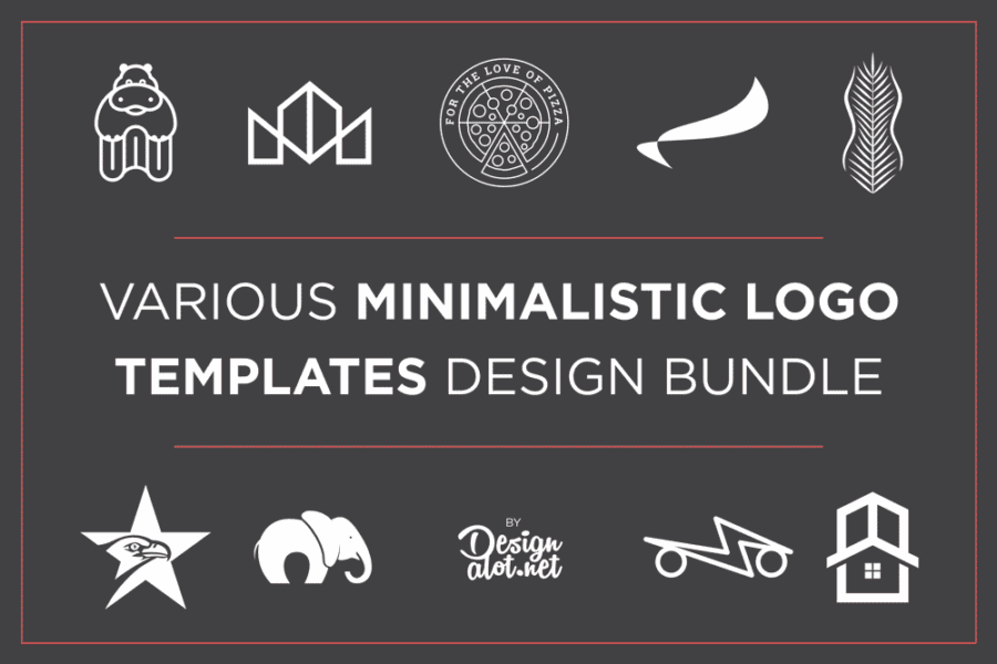 various-minimalistic-logo-template-design-bundle-preview