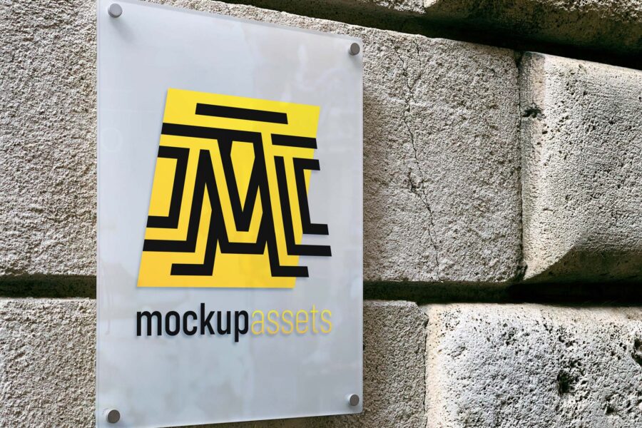 Glass Logo Signs Mockups 03