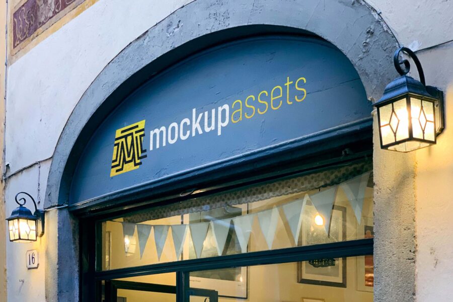 Black-Arch-Store-Signage-Mockup-Long-Logo