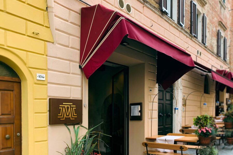 Wide Facade Restaurant Sign Mockup